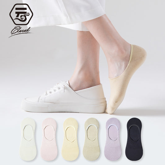 100% COTTON No-Show Socks (Women)