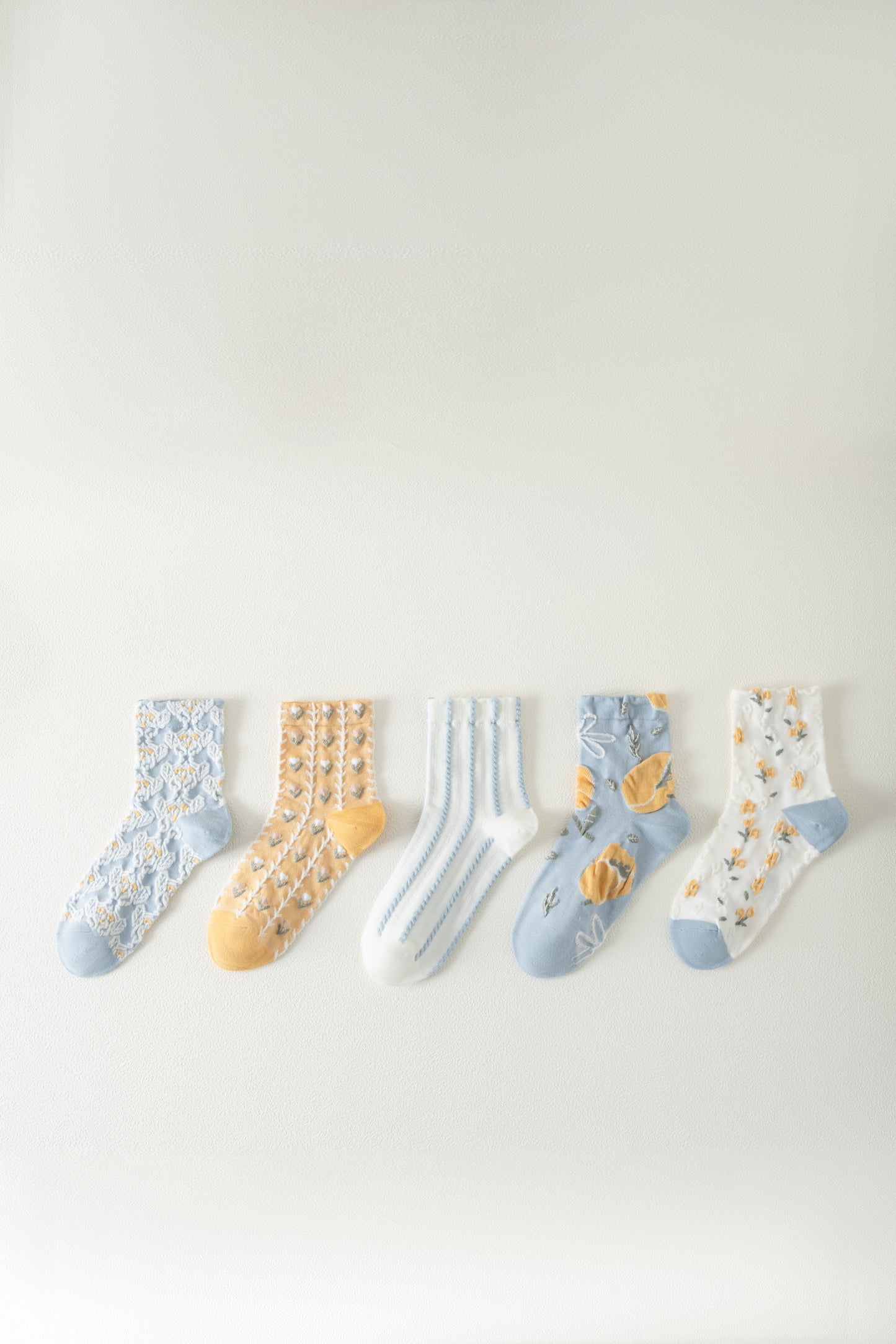 Blue Meadow 5-Pair Crew Sock Set