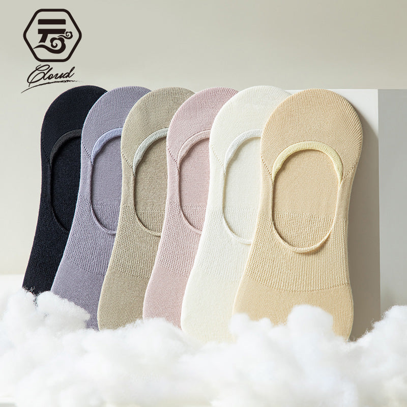 100% COTTON No-Show Socks (Women)
