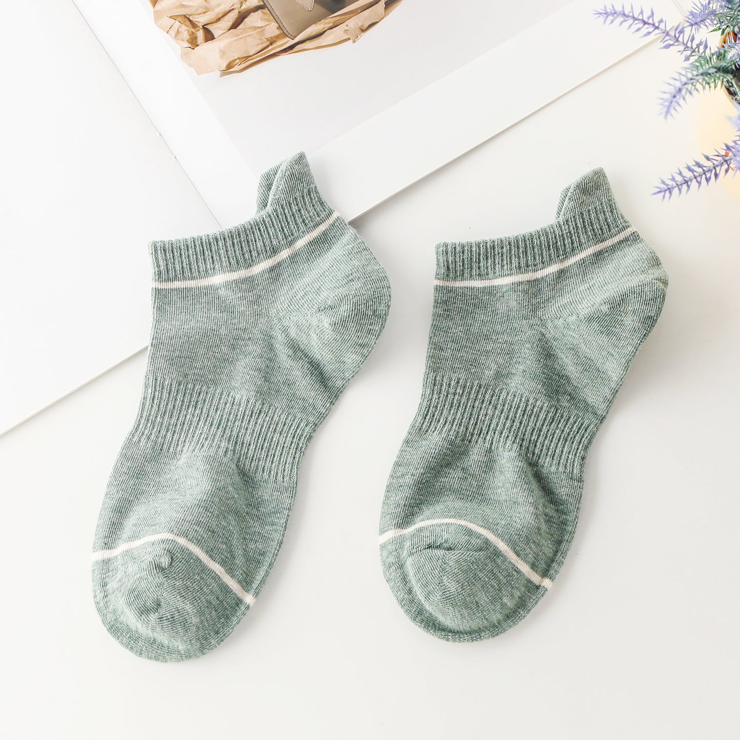 Women’s Everyday Cotton Support Ankle Socks – 6-Colors