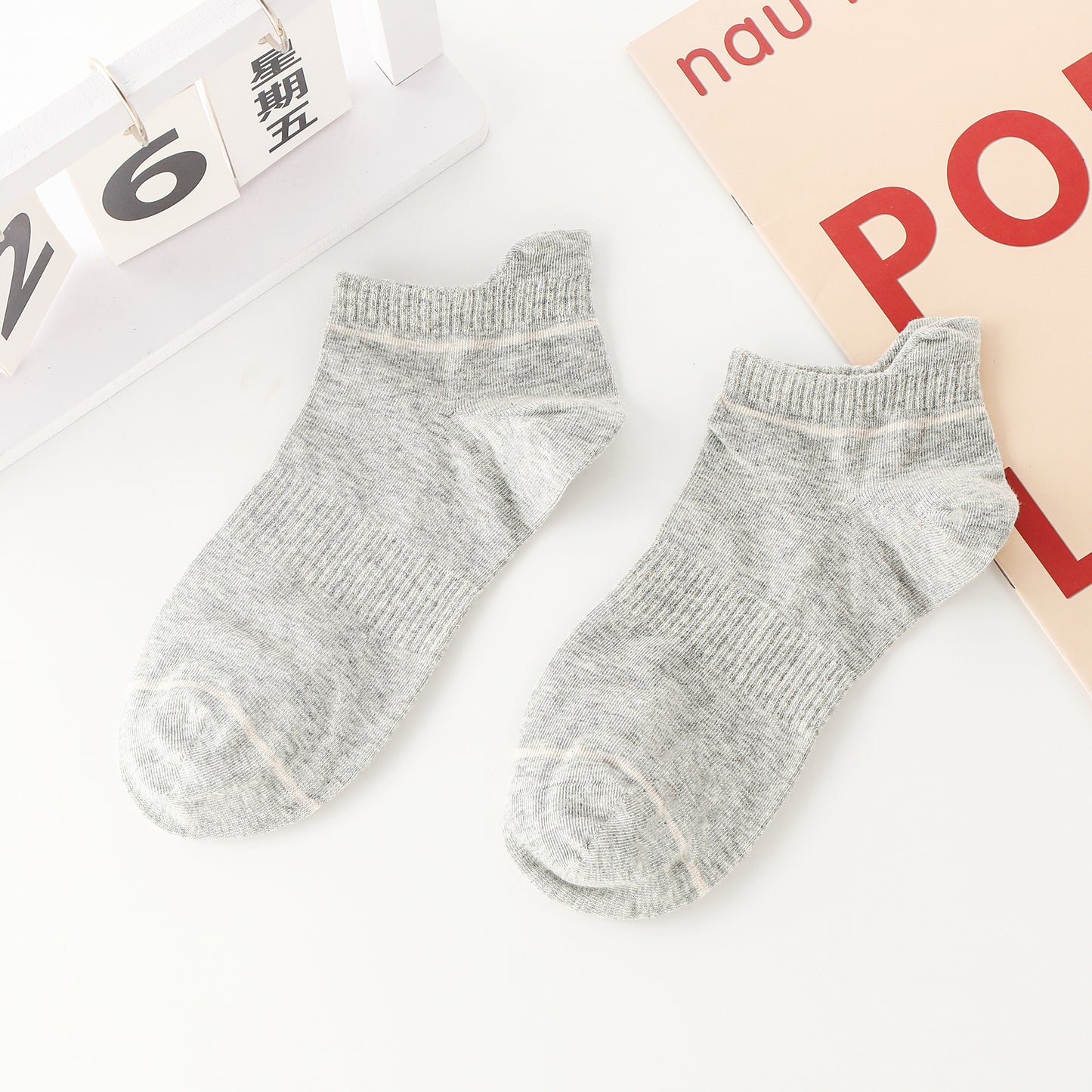 Women’s Everyday Cotton Support Ankle Socks – 6-Colors