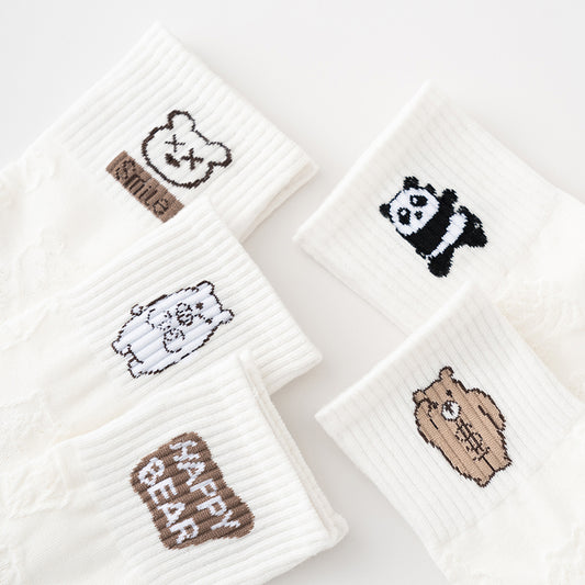 Cozy Bear Club 5-Pair Crew Sock Set