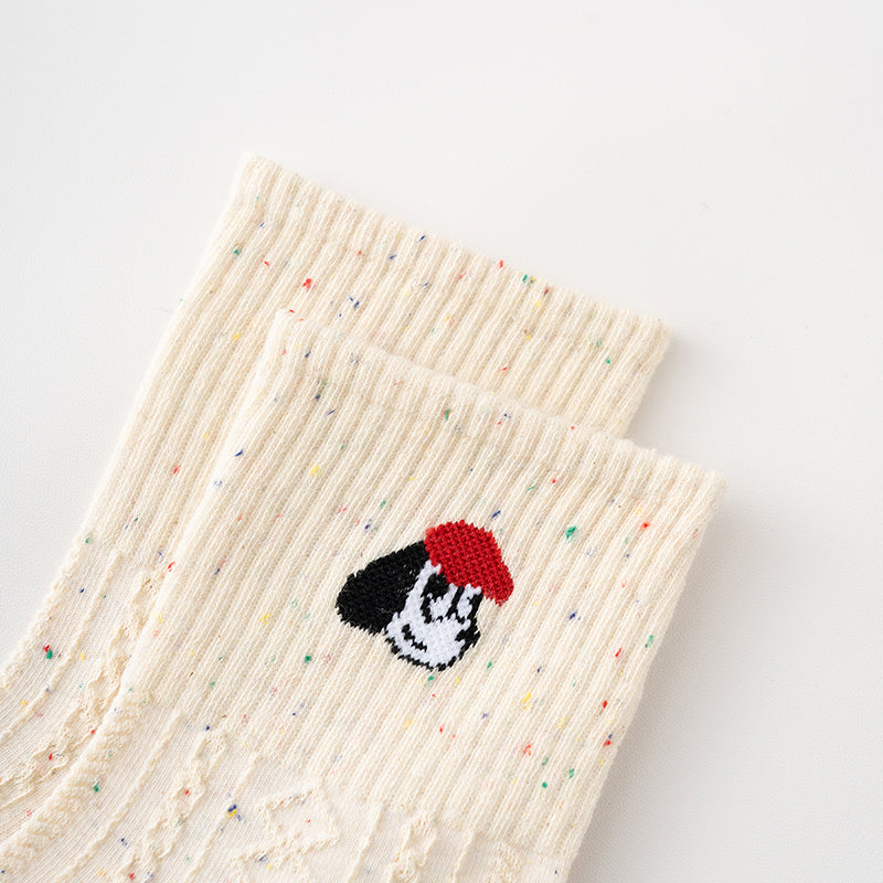 Confetti Cats 5-Pair Crew Sock Set